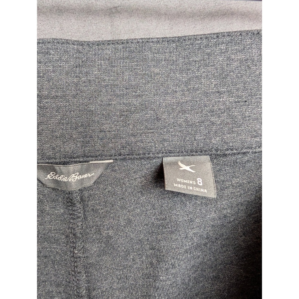 Eddie Bauer Womens 8 Gray Slim Leg Ankle Pants Side Zip Stretch Workwear - Picture 7 of 8